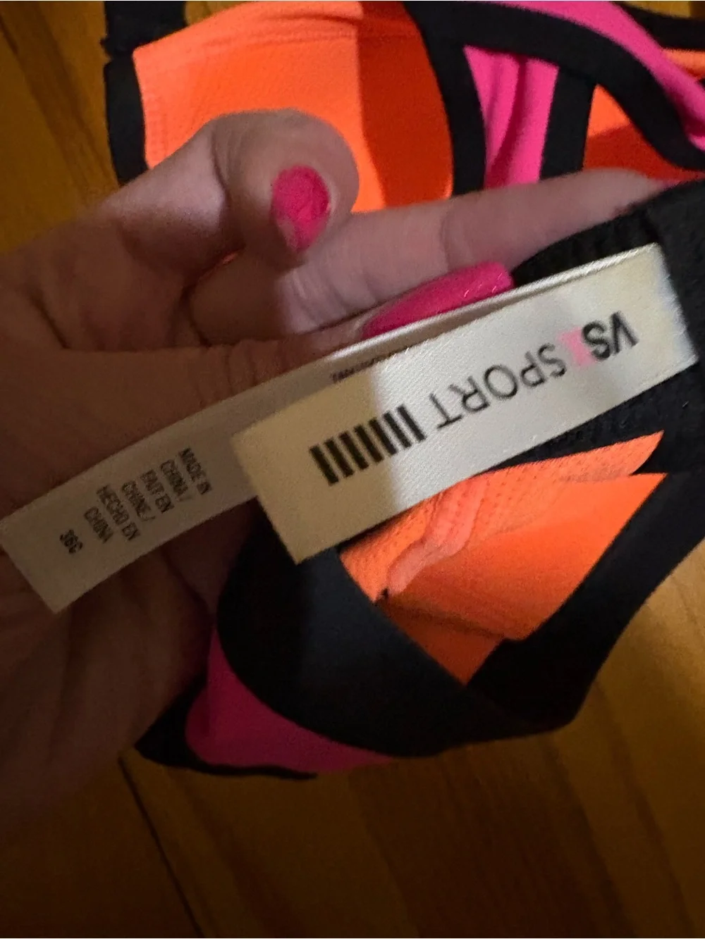 VSX Women's Colorblock Neon Pink & Yellow Sports Swim Top